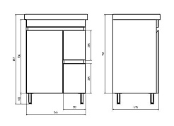 ASB-Mebel Мебель для ванной Марко 60-2.1 белый/дуб золотой – фотография-5